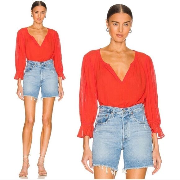 NWT Velvet by Graham  Spencer Dita Top in Cardinal - Picture 7 of 10